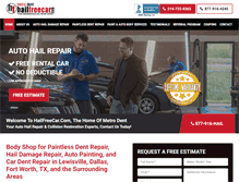Tablet Screenshot of hailfreecar.com